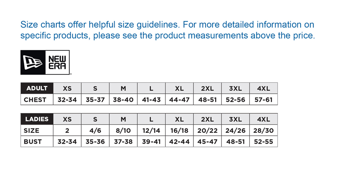 NEW ERA SIZING CHART