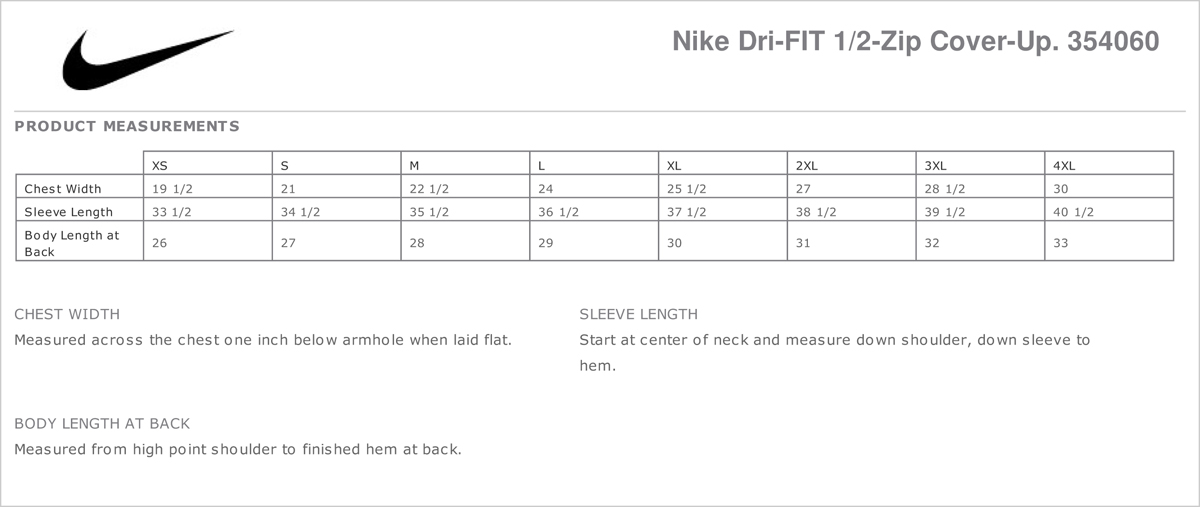 Nike - Dri-FIT 1/2-Zip Cover-Up. 354060