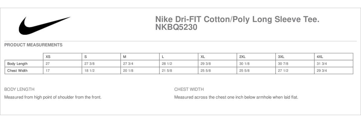 Nike - Dri-FIT Cotton/Poly Long Sleeve Tee. NKBQ5230