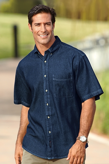 Port & Company - Ladies Short Sleeve Value Denim Shirt, Product